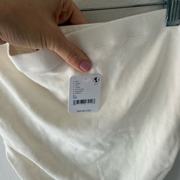 Free People Beach off white Ruched Dress - Picture 3 of 4